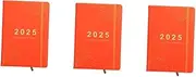 FOMIYES 3pcs Aesthetic 2025 Planner Daily Weekly Monthly Schedule Book Portable Notebook for Students Professionals