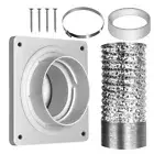 Dryer Vent Wall Plate with Hose Twist Lock Dryer Vent Connector Dryer