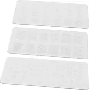 CRILSTYLEO Manicure Plates Nail Art Stamps 3pcs Nail Stencils Transfer Templates French Tip
