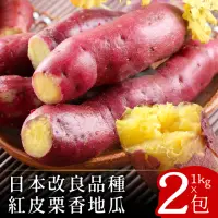 在飛比找momo購物網優惠-【關東85號】日本改良特A級栗香地瓜1公斤x2包