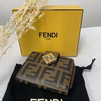 在飛比找PopChill優惠-[二手] Fendi FF全新新款Diamonds皮夾