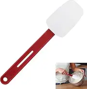 High Temp Silicone Spatulas, Heat Resistant Spatula Spoon for Cooking, Heat Resistant Rubber Spatula Commercial Heavy Duty Silicone Scraper Spatula with Handle for Kitchen Baking Cooking(26cm, Red)