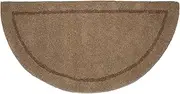 Uniflame - Beige Hand Tufted 100% Wool Hearth Rug - Protects Floor from Heat, Embers, and Sparks