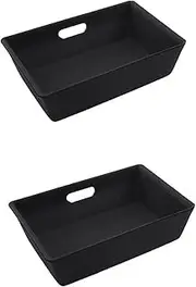 Outdoor Storage Box Under-seat Storage Box, Large Capacity Storage Box, Felt Cloth Drawer Bracket, auto Interior Accessories Plastic Storage Box (Size : 2pcs)