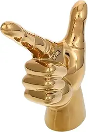 Zerodeko Modern Nordic Hand Gesture Sculpture Elegant Ceramic Desktop Ornament for Home Decor Positive Symbolism Unique Design for Contemporary Interiors Versatile Accent Piece for Bedroom