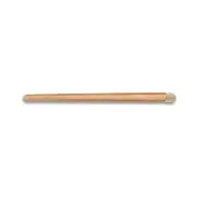 Radiant Champagne 650mm Round Single Bar Heated Towel Rail (Left or Right Wiring) CH-SBRTR-650