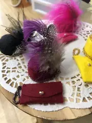 Barbie Dolls pillbox Toner hats and purse