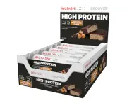MUSASHI Low Carb High Protein Bars Box of 12 (90 grams) - Dark Chocolate and Salted Caramel