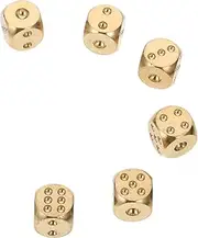 HEALSOPTHY 6pcs Metal Solid Game Mini Says Copper Numbers Mini Copper Golden