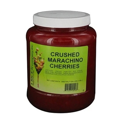 I.Rice & Company Crushed Marachino Cherry Topping, 1/2 gal. Jar | 1 Each
