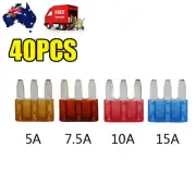 40PCS 3Legs Micro standard ATL Style CAR BLADE FUSE 5-15AMP For FORD FOCUS AU