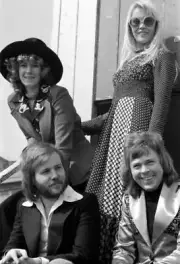 The Pop Group Abba In Brighton Where They Won The Eurovision Song 1974 PHOTO 1