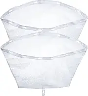 Hasanbar 2PCS 6570-398 Hot Tube Skimmer Net Bag for Ja-cuzzi, Filter Net Bag MF35 for Ja-cuzzi 2014+ J-300, 2012+ J-400, 2015+ J-500 Series, Debri Attachment Net Bag Mesh 11 Clip Holes Accessories