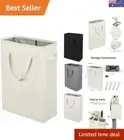 Slim Laundry Hamper with Handles Thin Laundry Bin Collapsable Dirty Clothes B...