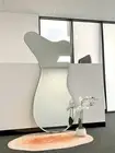 Unique Guitar-Shaped Wall Mirror Makeup Mirror Full Length Irregular Frameless