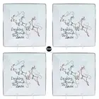 Food Network EAT DRINK & BE MERRY 10.25" Sq. Dinner Plate Set Reindeer Nicholas