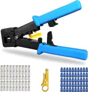 Crimping Tool Kit Multifunctional Ethernet Crimper Crimp Tool Kit for RJ-11/12/