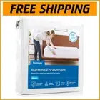 Cal King Waterproof & Noiseless Mattress Protector with Zippered Closure - White