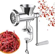Meat Grinders for Home Use,Manual Heavy Duty Meat Grinder Aluminum Alloy Sausage Stuffer - Large Grinding Machine Table Mount Meat Mincer for Home Kitchen & Beef