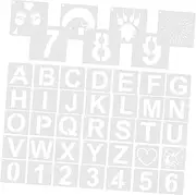 KONTONTY 42pcs Reusable Paint Stencils Number Letter Templates for DIY Craft Projects for Wall and Scrapbooking Use Enhance Your Artistic Style