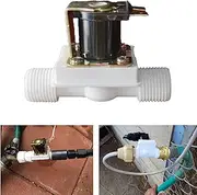 12V Plastic Water Solenoid Valve - 3/4" Inlet Feed Water Solenoid Valve Quick Connect N/C Normally Closed for RO Reverse Osmosis Pure System