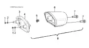 Polaris Taillight Assembly, Genuine OEM Part 0455427, Qty 1