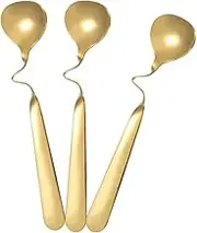 KICHOUSE Stainless Steel Dessert Spoons Creative Handle Mixers Honey Spoon Set for Home