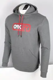 Oakley Men's Hoodie Locked B1B Pullover Sweatshirt M Medium Athletic Grey