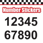 3x Custom Single Number Sticker Individual 3 digit Door Mailbox Arial