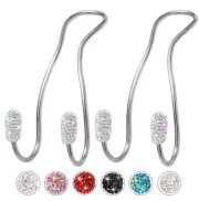 Car Seat Back Bling Diamond Organizer Hooks Backsear Hanger Storage Hooks