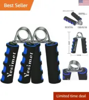 Quality Hand Grip Strengthener Set - Increase Finger, Hand, and Forearm Strength