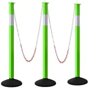 [3 Pack] Adjustable Traffic Delineator Post Cones with Rubber Weighted Base &...