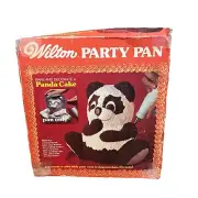 Wilton Party Pan Panda Bear Cake Pan with Mold Clips, Box & Instructions 1978