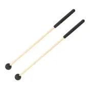 2 Pcs Wooden Handle Ball Drum Stick Mallet Hammer Air Drumsticks Set Pad