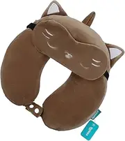 TOGEVAL Car Neck Pillow Soft Cervical Support for Travel Lightweight Memory Design with Removable Cover for Napping Car Office Style