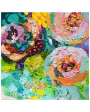 Empire Art Direct "Floral Radiance I" Embellished Canvas Wall Art