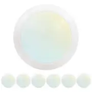 LUXRITE Round Flush Mount 7.4"X1.25" Dimmable Selectable Indoor White (6-Pack)