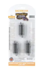 Bachmann 44832 N Nickel Silver 12.50" Radius Quarter Section Curved E-Z Track