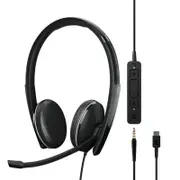 EPOS | Sennheiser ADAPT 165T USB II On-ear, double-sided 3.5 mm jack and detachable USB cable with in-line call control