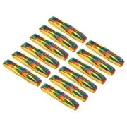 12Pcs 59" Racket Overgrip Grip Tape Non-Slip with Damping Ridge Rainbow Yellow