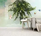 3D Leaves Bird Wallpaper Wall Mural Removable Self-adhesive 537