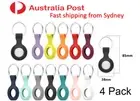 [4Pack] Case For Apple AirTag Keyring Air Tag Protector KeyChain Silicone Cover