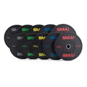 SMAI Olympic Bumper Plates Set - 150kg Mixed HD - Multi-Coloured