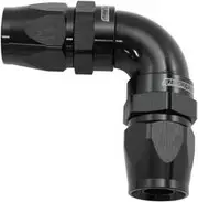 Aeroflow 90 Deg -20AN to -20AN Teflon Full Flow Hose Ends Black Ptfe - AF593-20-20DBLK