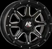 HL4 Wheel Black Machined 14x7 4/137 4+3 10mm Bombardier Outlander 330 4x4 03-05