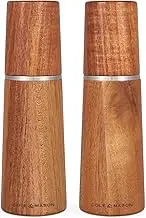 Cole & Mason Marlow Acacia Wood Salt and Pepper Mills Gift Set - Precision+ Carbon Steel Mechanism, Maximum Flavour Release, Sharp Ceramic Mechanism, Adjustable Grinding Levels, Durable