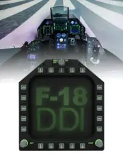 F/A-18C cockpit simulation flight DDI and other instruments DCS or falcon BMS