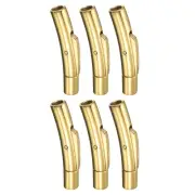 Leather Cord End Clasp, 6Pcs 3mm Hole Column Clasps Connectors Making, Gold