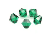 10 X Swarovski Crystal Beads # 5301 Emerald 8MM