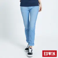 在飛比找momo購物網優惠-【EDWIN】女裝 JERSEYS迦績EJ3透氣中直筒牛仔褲